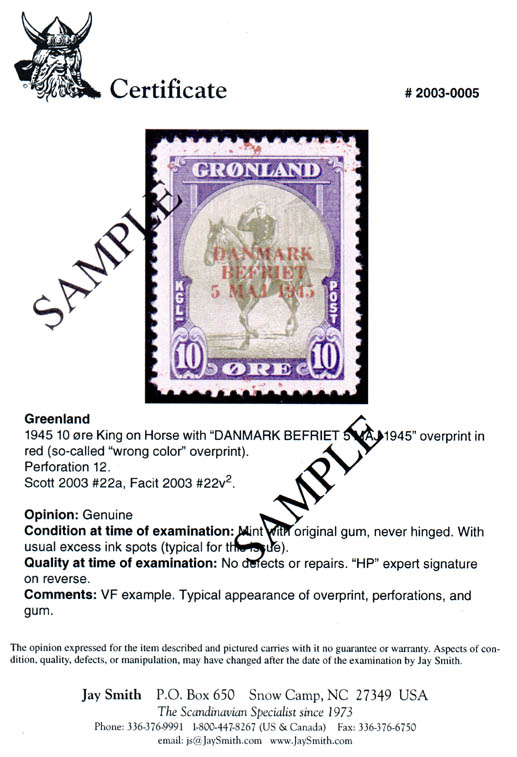 Sample Certificate